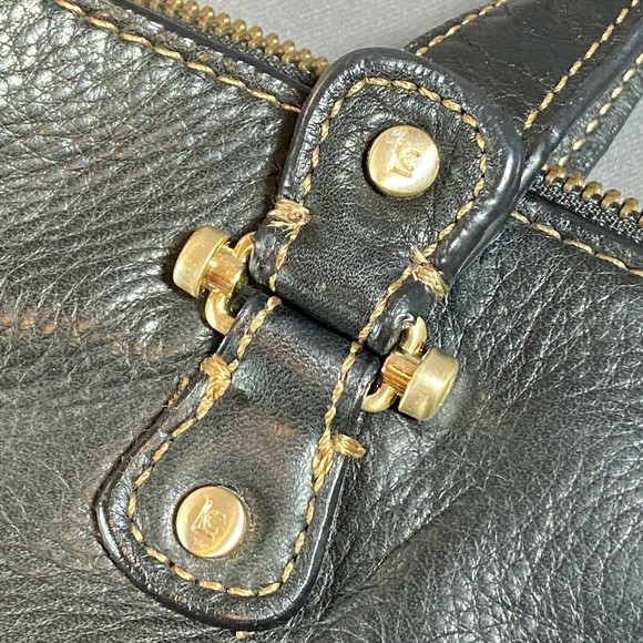 Liz Claiborne Business Class Brown Leather Brief Case Tote Bag - Picture 2 of 12